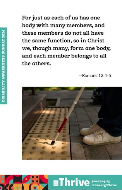 Cover image for Accessible Church Bulletin Insert (English), isbn: 9781620251553