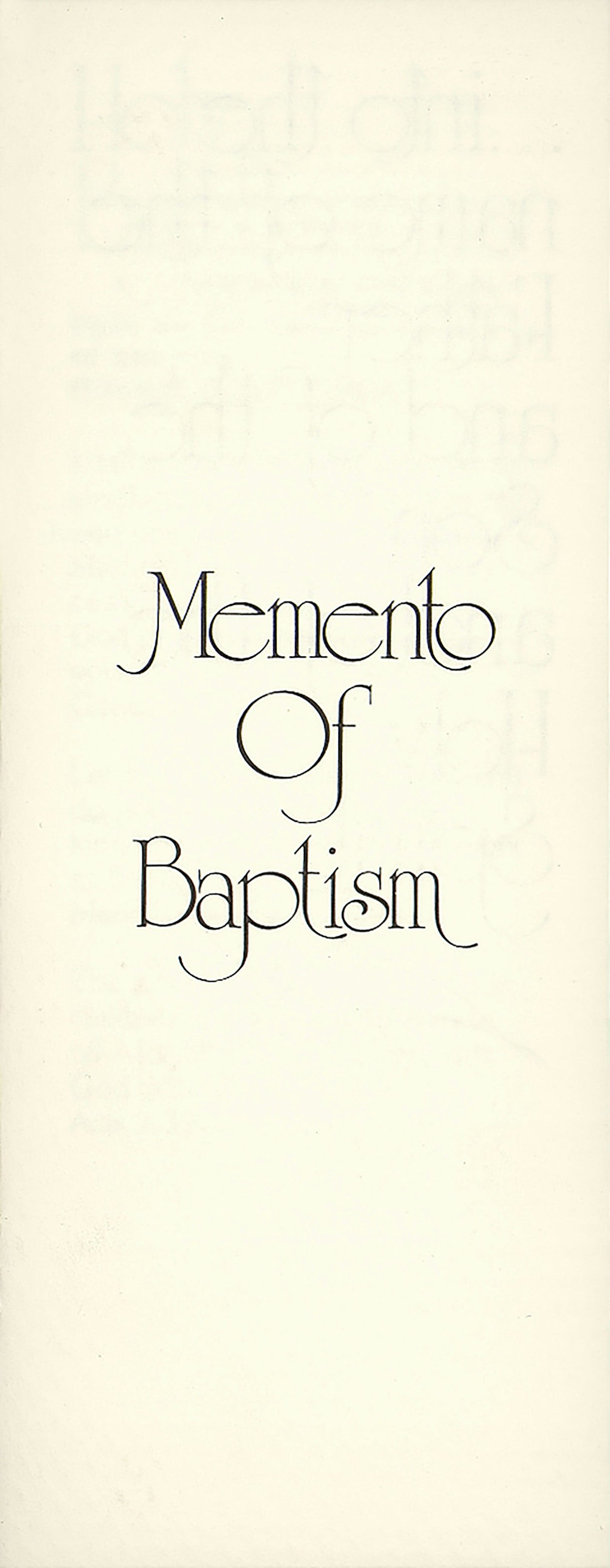 Cover image for Children's Baptism Memento, isbn: 9781620255346