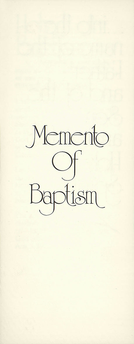 Cover image for Children's Baptism Memento, isbn: 9781620255346