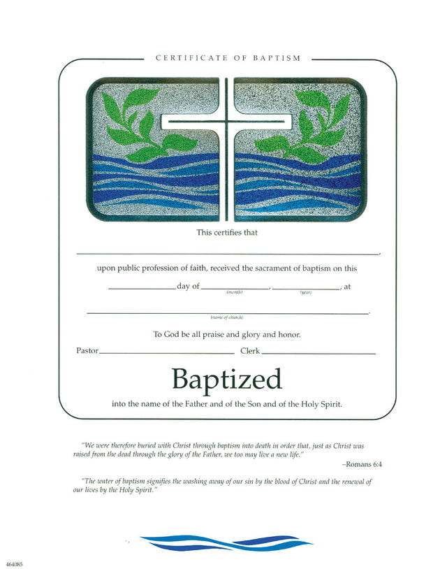 Cover image for Adult Baptism Foil Certificate, isbn: 9781620255377