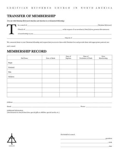 Cover image for CRC Transfer of Membership, isbn: 9781620255421